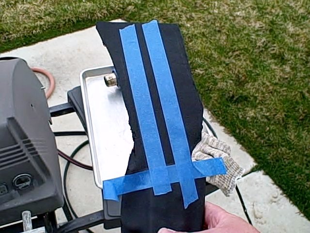 custome kydex holster adding tape lines to the cant line for the belt clip