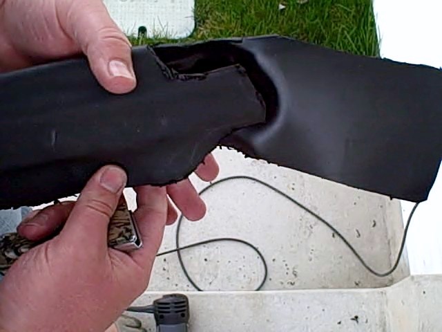 custome kydex holster after rough cut