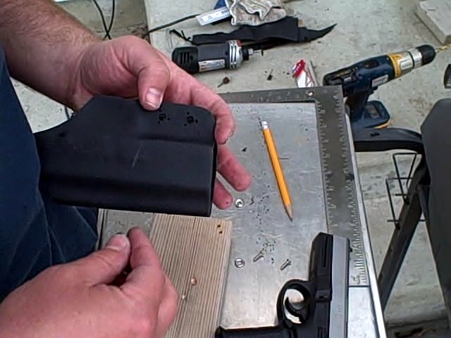 custome kydex holster drilled tnut holes