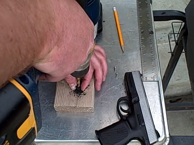 custome kydex holster drilling holes in the rubber spacers for tnuts