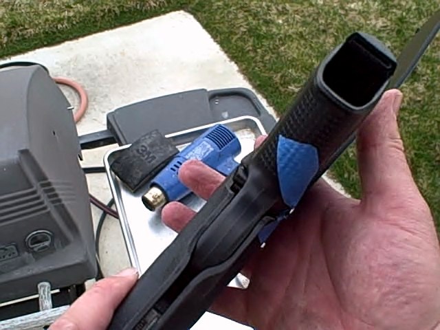 custome kydex holster final stage of holster cleanup 3