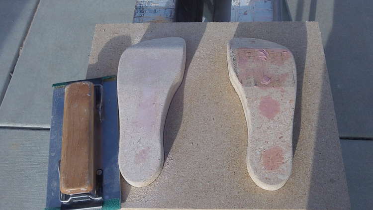 Pedal Platforms Platform molds added to base and filled with bondo